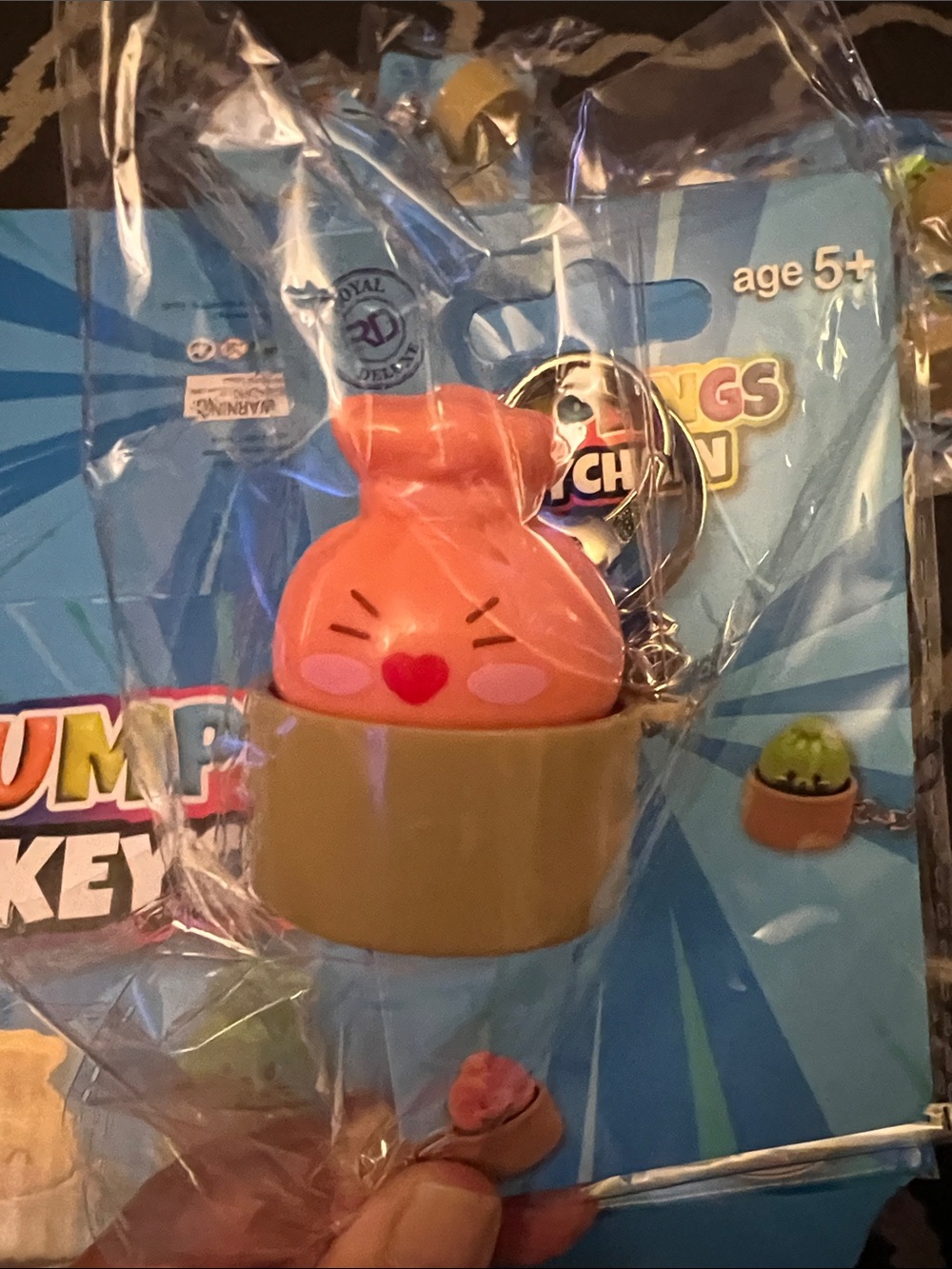 Kids Cute Pink Kitty Pop Keychain Toy